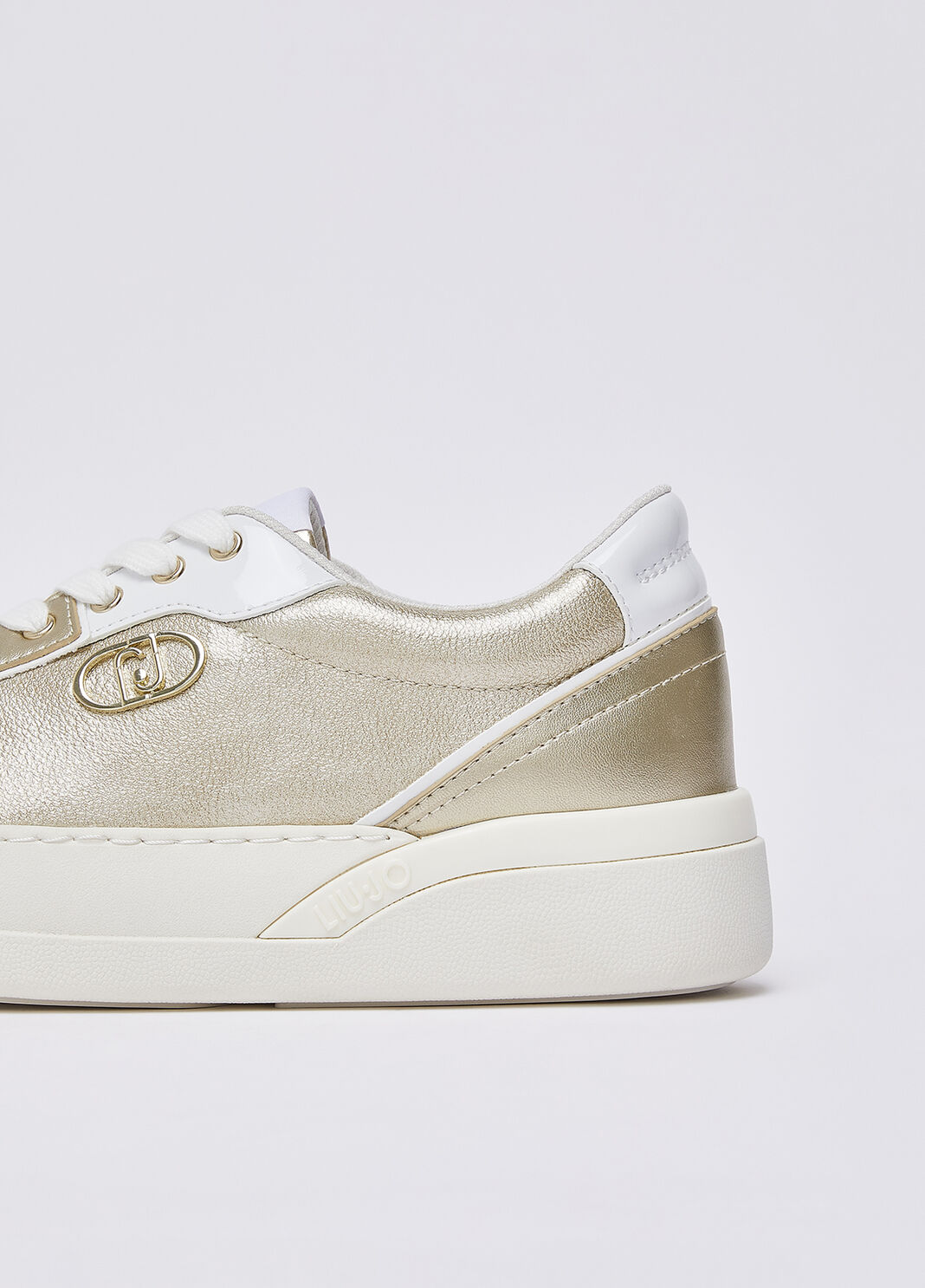 Sneakers in leather laminated light gold Liu Jo - large image number 4