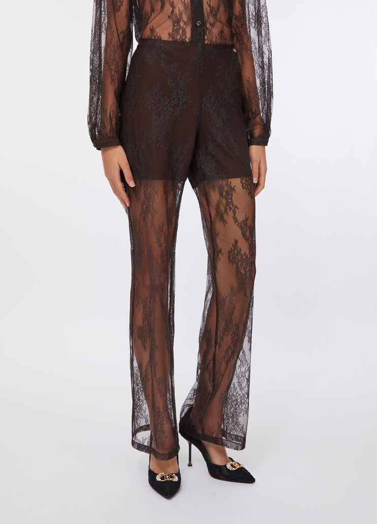 Soft lace pants dark brown Liu Jo - large image number 0