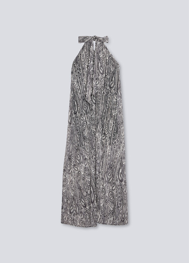 Long dress with bow white/black Liu Jo - large image number 4 Long dress with bow white/black Liu Jo - large image number 4