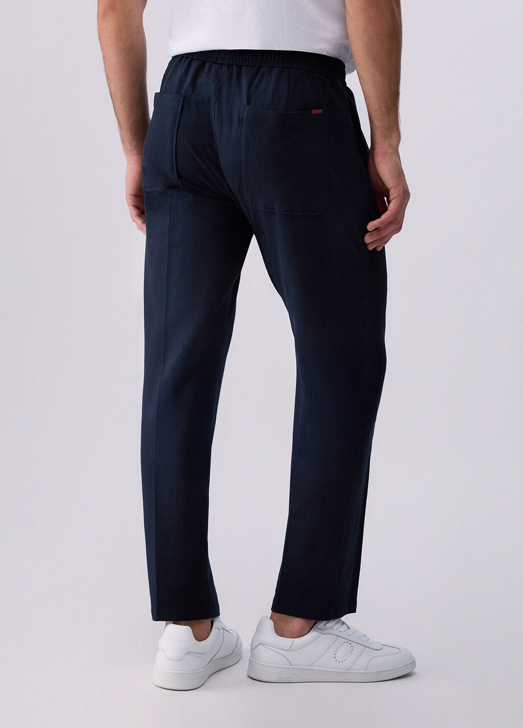 Seersucker trousers  dark blue Liu Jo - large image number 1