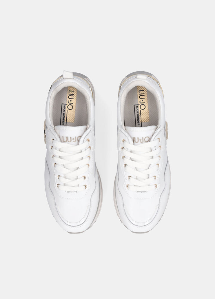 Leather platform sneakers white Liu Jo - large image number 4