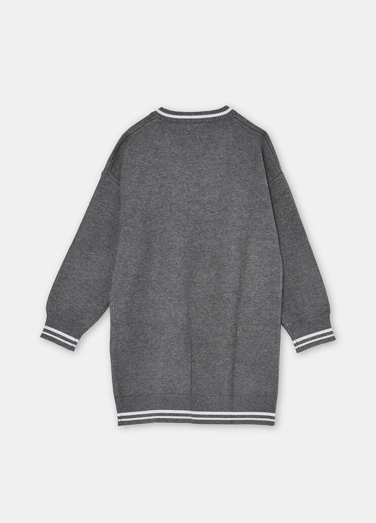 Short knit dress dark grey Liu Jo - large image number 3 Short knit dress dark grey Liu Jo - large image number 3