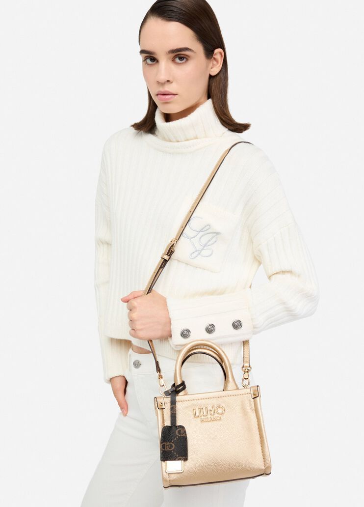 Mini bag with charm light gold Liu Jo - medium Mini bag with charm light gold Liu Jo - medium