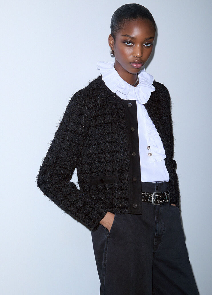 Boucl&eacute; Jacket black Liu Jo - medium