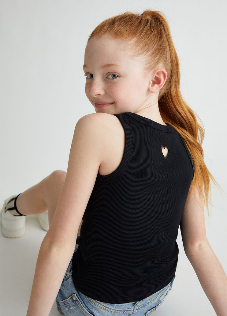 Rib-knit cotton top black Liu Jo - medium Rib-knit cotton top black Liu Jo - medium