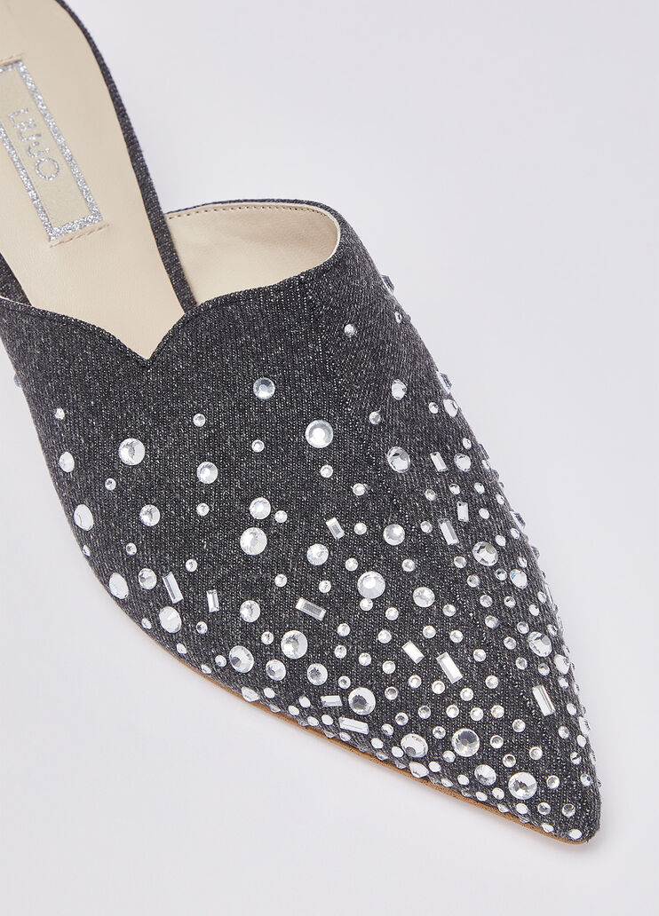 Sabot aus Denim mit Schmucksteinen Grau Liu Jo - large image number 5