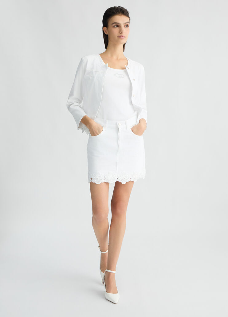 White miniskirt with embroidery white Liu Jo - medium White miniskirt with embroidery white Liu Jo - medium