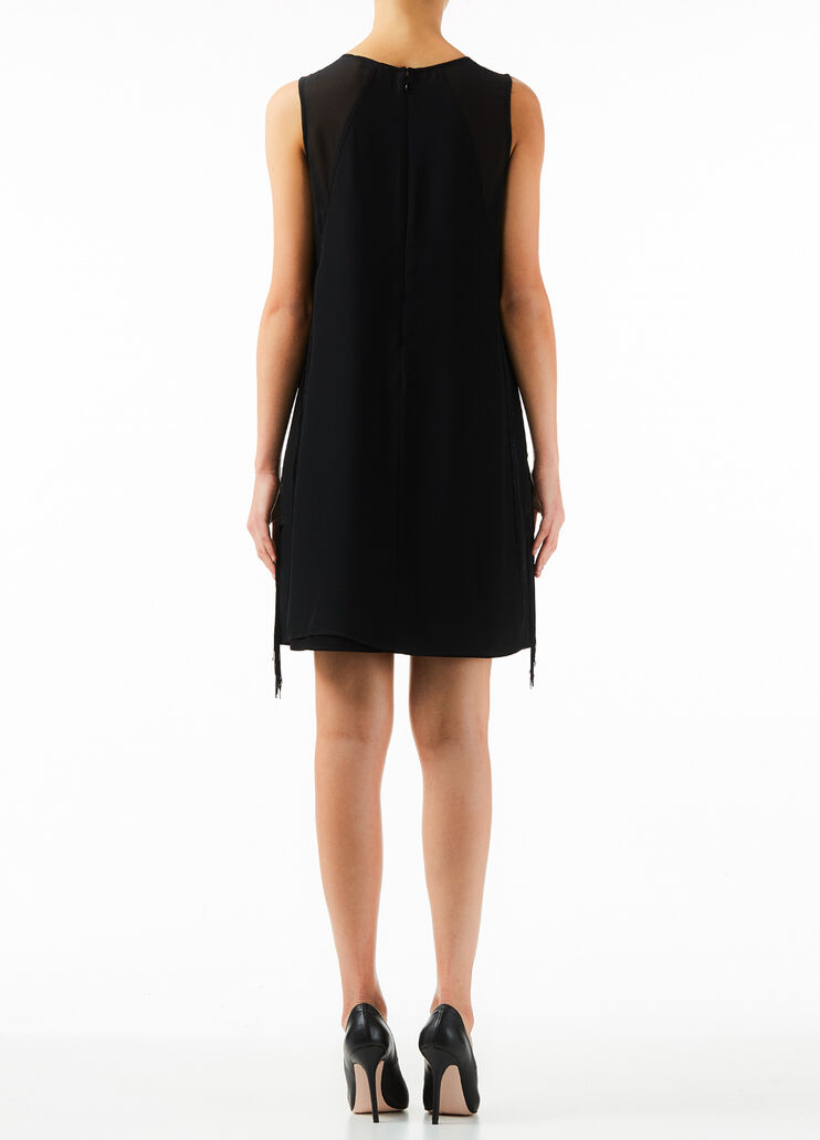 Короткое платье с бахромой Чёрный Liu Jo - large image number 1