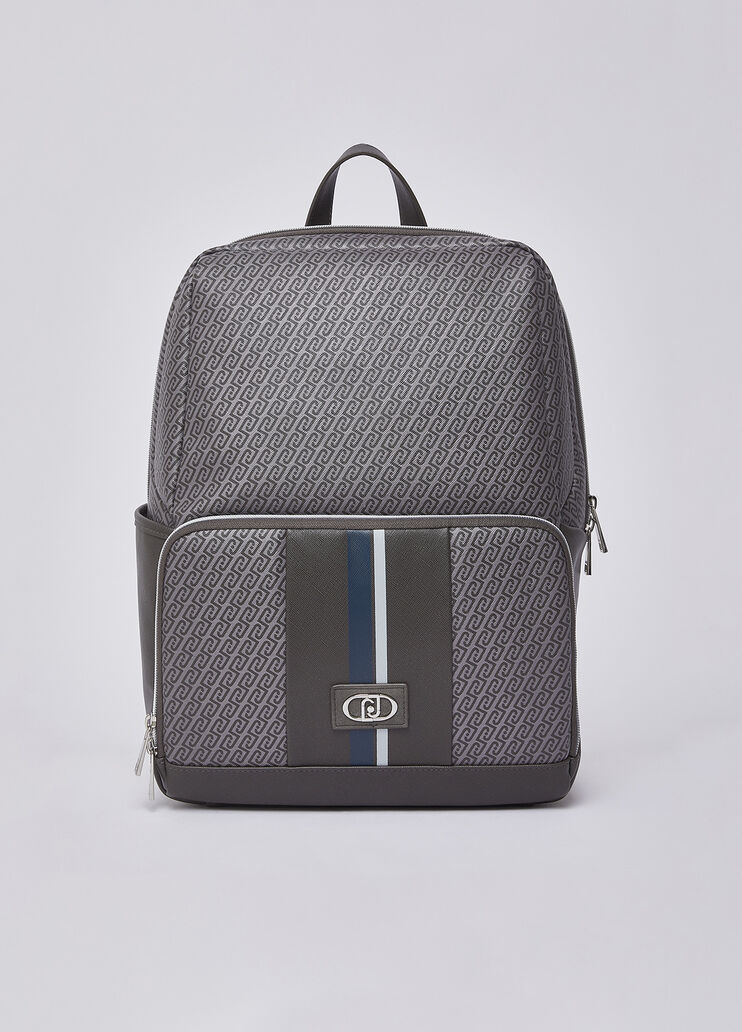 Zaino con logo monogram grigio Liu Jo - medium