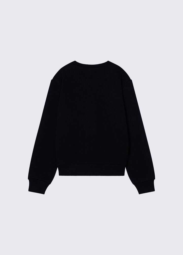 Sweatshirt mit Logo und Strass schwarz Liu Jo - medium