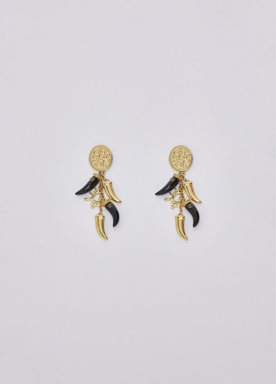 Earrings pendant with charms horn black Liu Jo - large image number 0