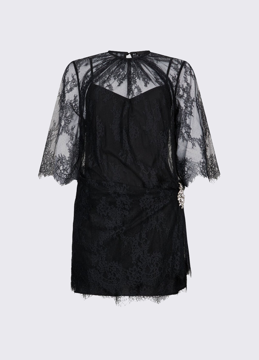 Short Chantilly lace dress black Liu Jo - large image number 6