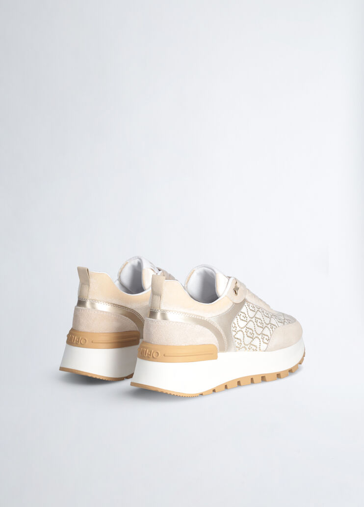 Plateau-Sneaker mit Mini-Pailletten beige Liu Jo - large image number 1 Plateau-Sneaker mit Mini-Pailletten beige Liu Jo - large image number 1