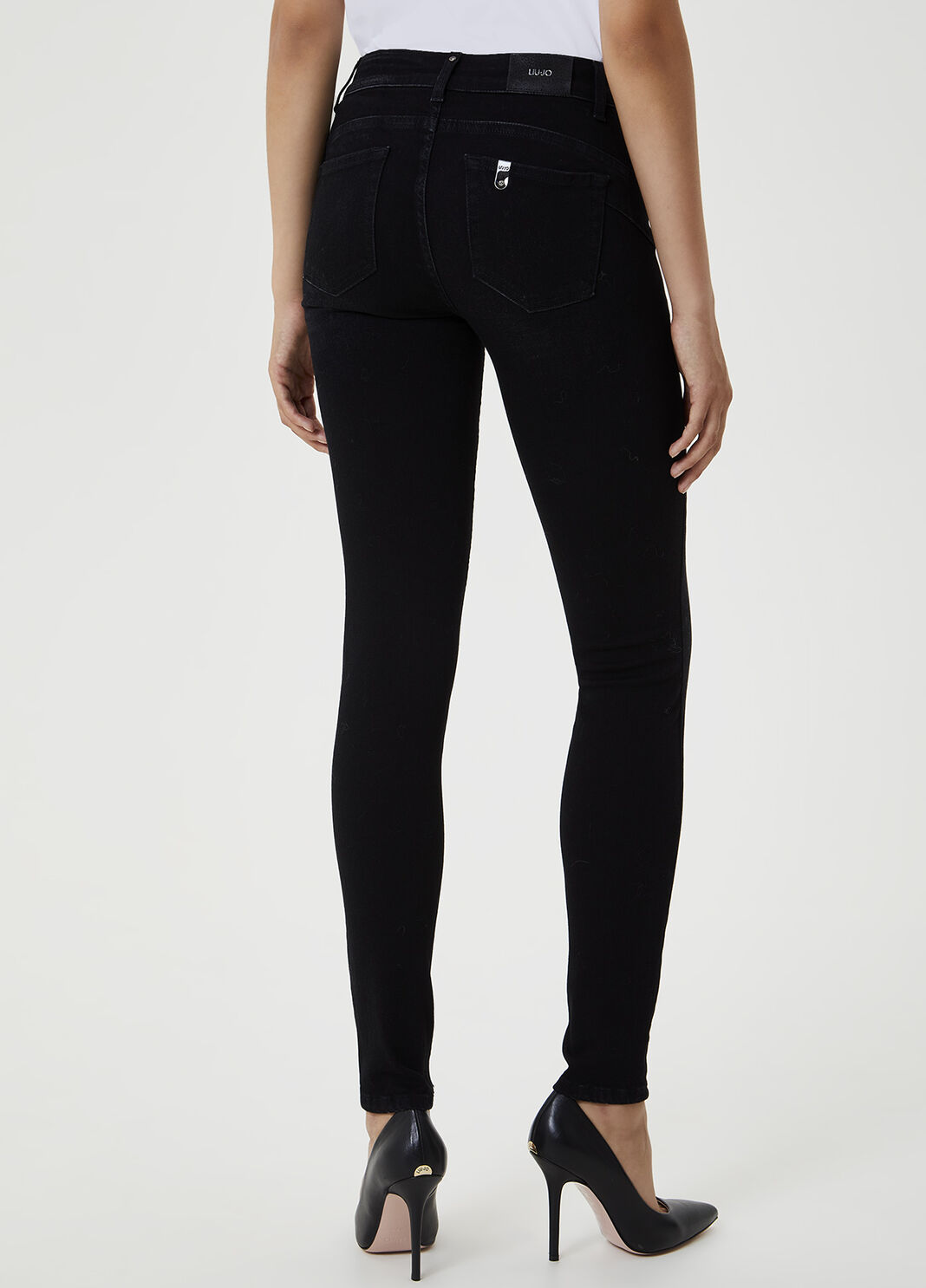 Vaqueros pitillo con cremallera  Denim negro Liu Jo - large image number 1