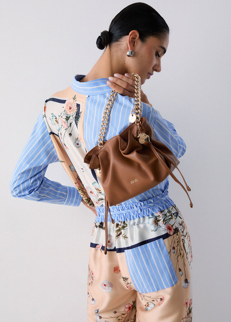 Kleine Riccy-Schultertasche Beige Liu Jo - medium