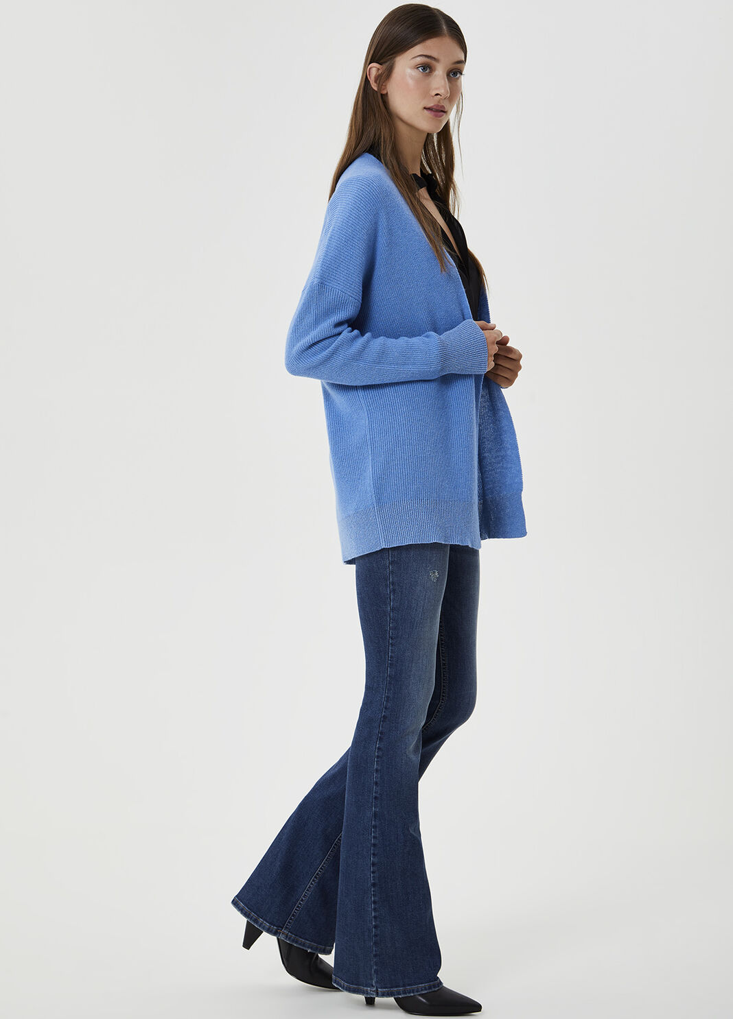 &Ouml;kologisch nachhaltiger Cardigan Azurblau Liu Jo - large image number 3