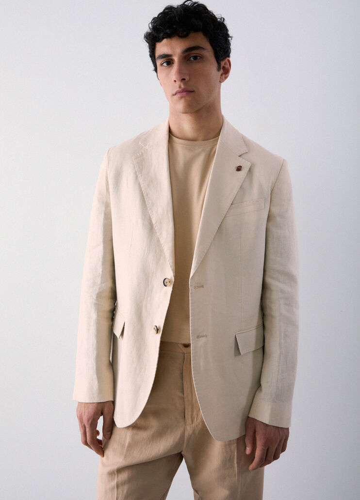 100% linen elegant jacket white Liu Jo - medium