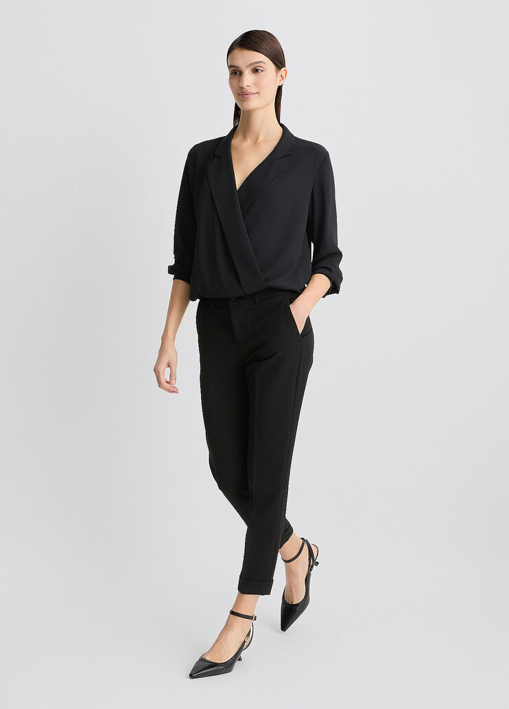 Trousers with turn-ups black Liu Jo - medium Trousers with turn-ups black Liu Jo - medium