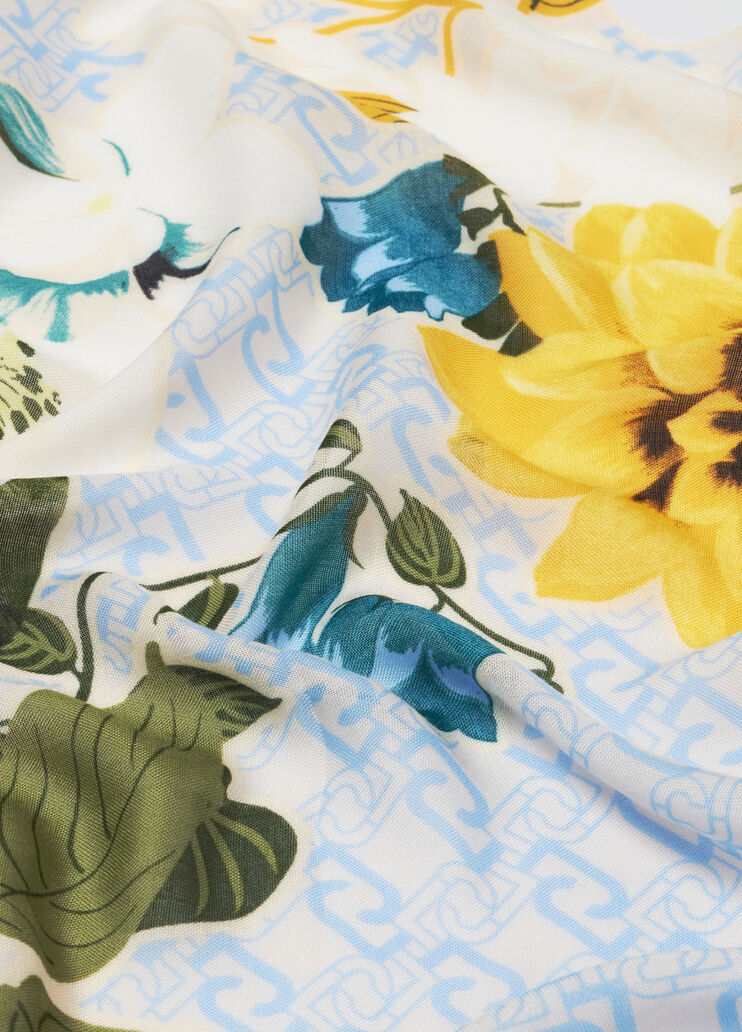 Stola mit Blumenprint Himmelblau Liu Jo - medium
