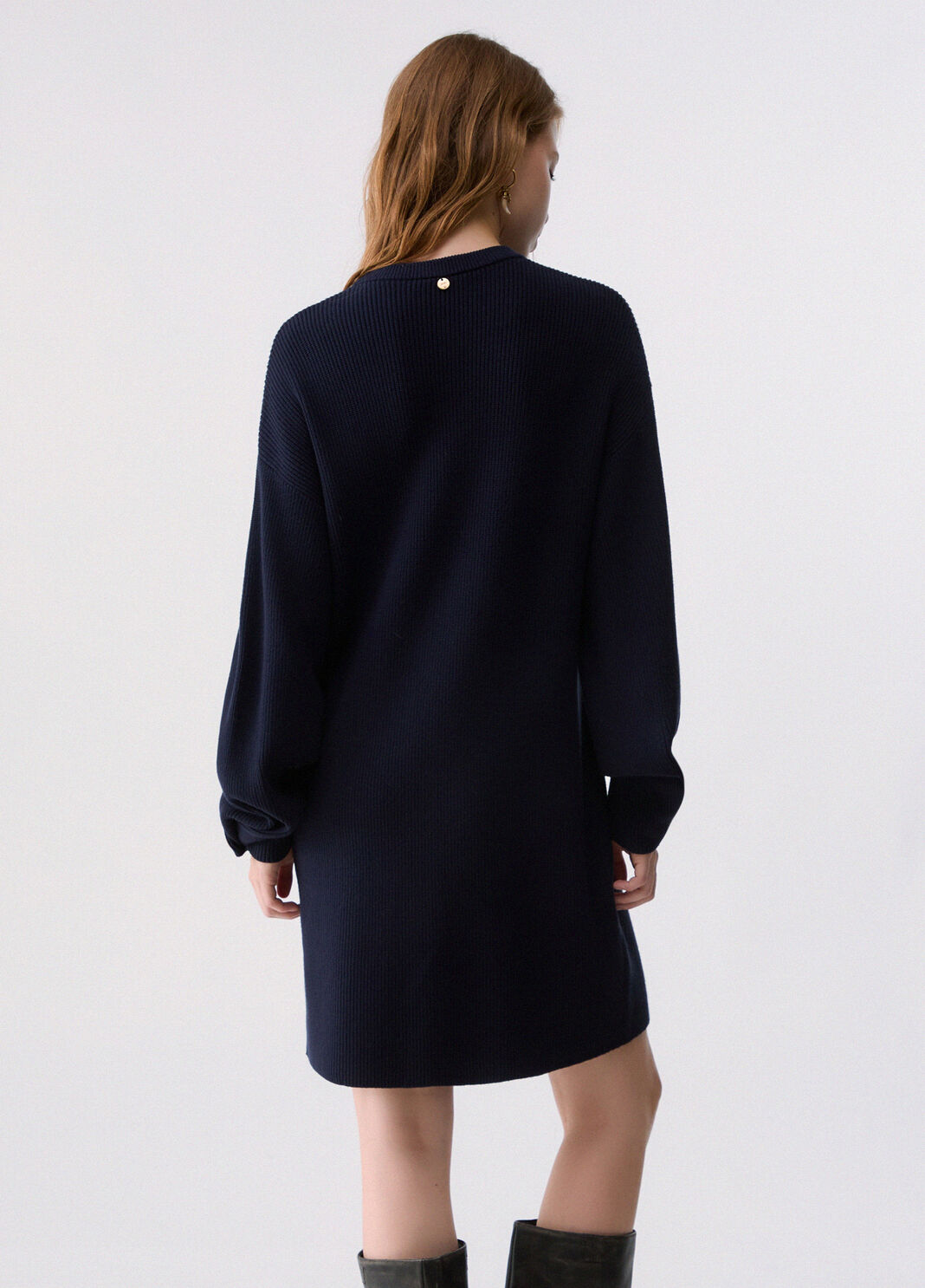 Knit Dress with Jewel Buttons dark blue Liu Jo - large image number 1