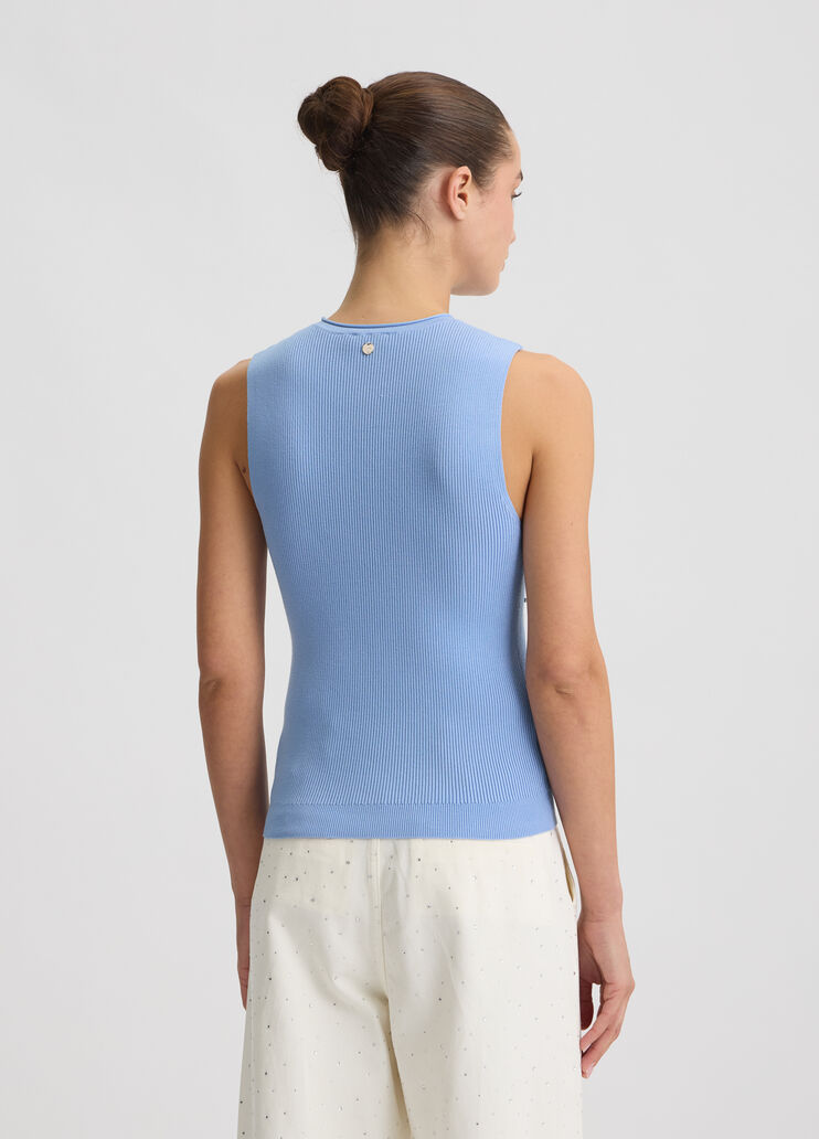 Light blue top with studs light blue Liu Jo - large image number 1 Light blue top with studs light blue Liu Jo - large image number 1