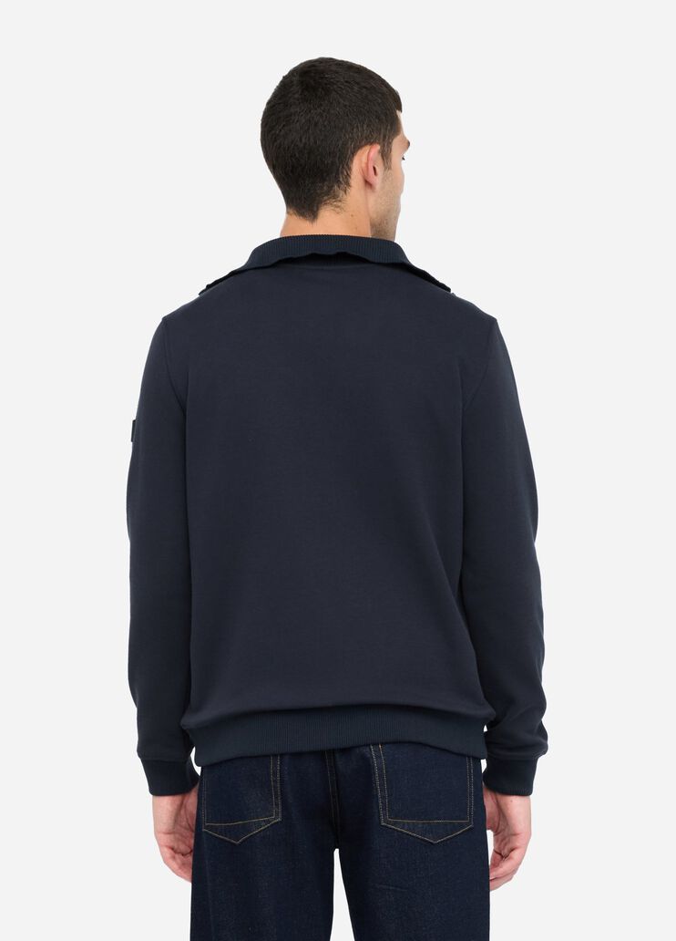 Cotton sweatshirt with zip dark blue Liu Jo - large image number 1 Cotton sweatshirt with zip dark blue Liu Jo - large image number 1
