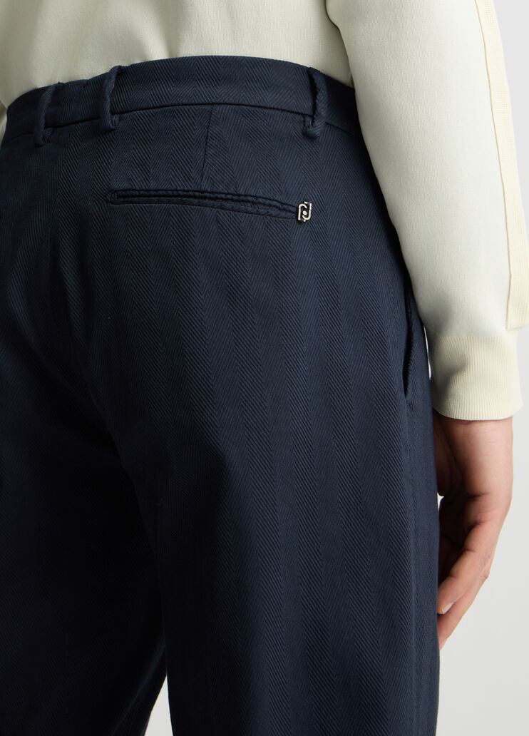 Slim fit chinos dark blue Liu Jo - large image number 4 Slim fit chinos dark blue Liu Jo - large image number 4