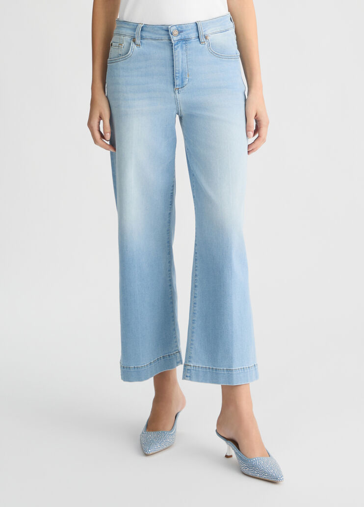 Cropped flared jeans light denim Liu Jo - medium Cropped flared jeans light denim Liu Jo - medium