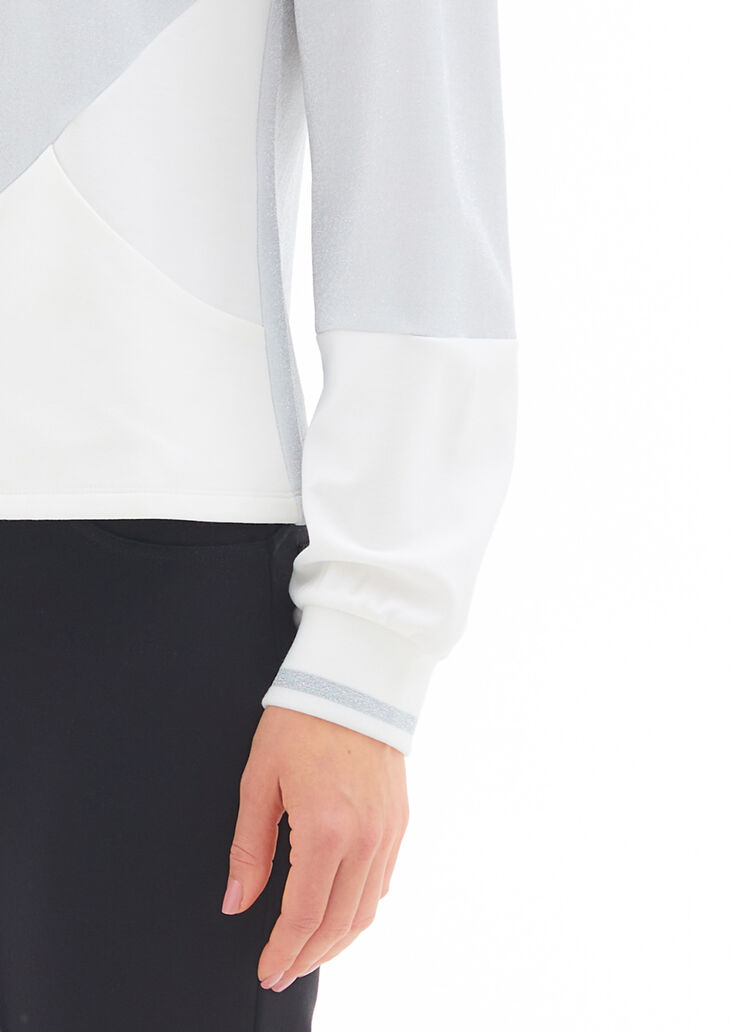 Veste en molleton avec zip et capuche blanc et argent Liu Jo - large image number 2