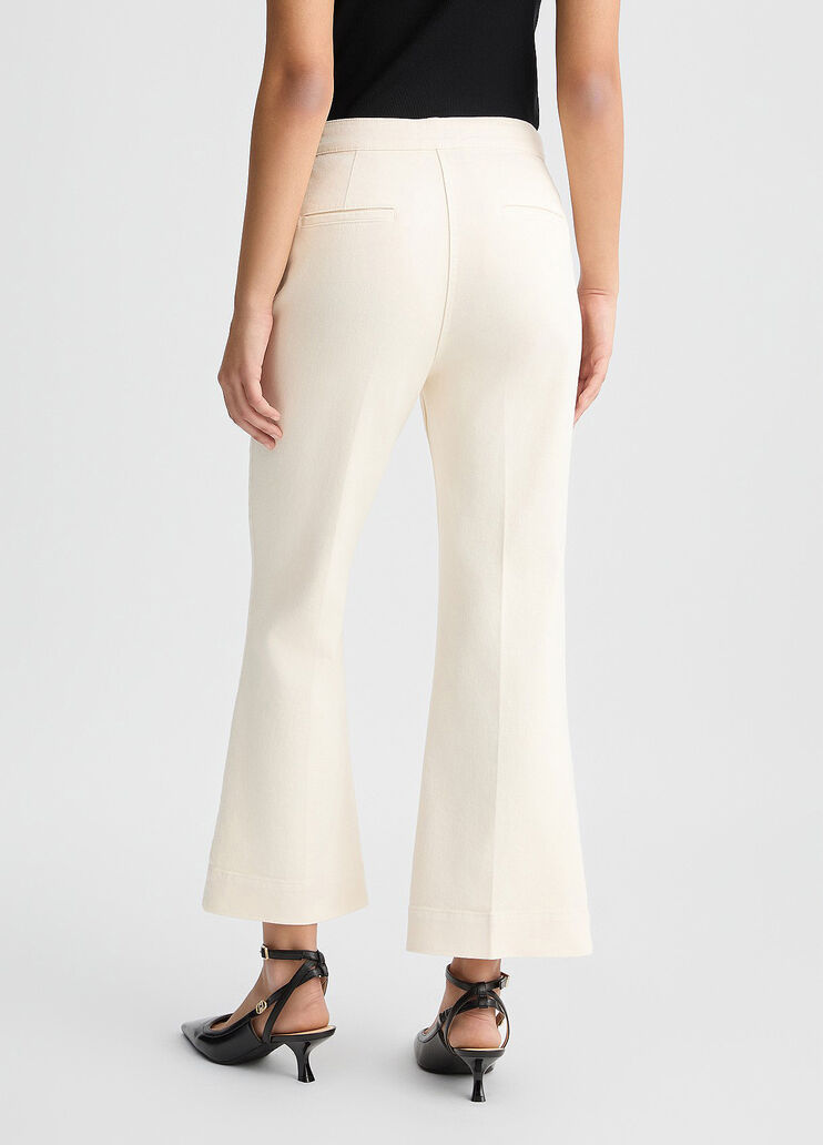 Cropped flared cotton trousers white Liu Jo - large image number 1 Cropped flared cotton trousers white Liu Jo - large image number 1