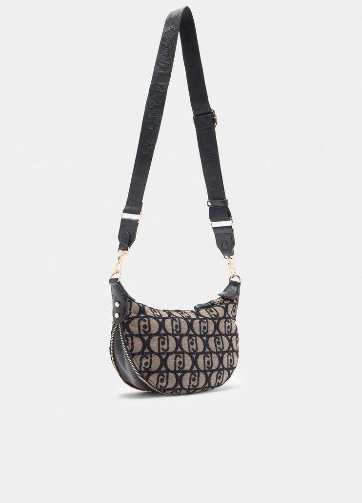 Borsa a spalla piccola jacquard tabacco Liu Jo - medium