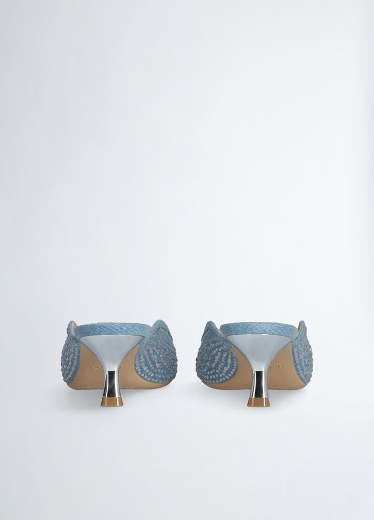 All-over rhinestone-detailed denim mules denim Liu Jo - large image number 5 All-over rhinestone-detailed denim mules denim Liu Jo - large image number 5