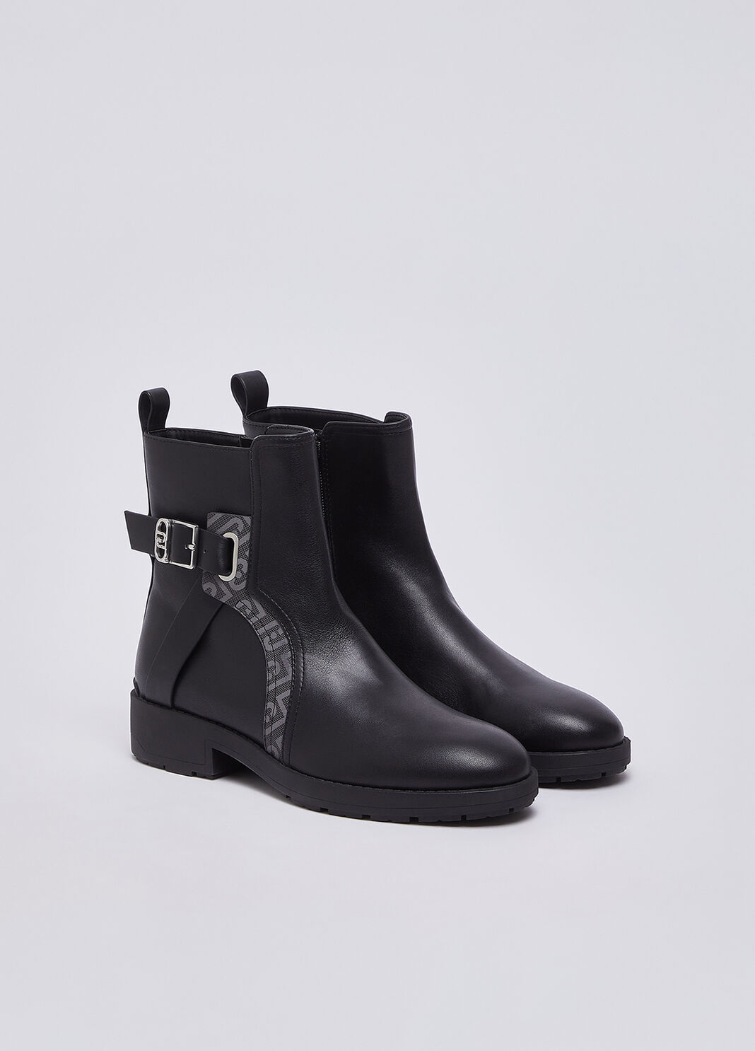 Ankle boots beatles in leather black Liu Jo - large image number 1