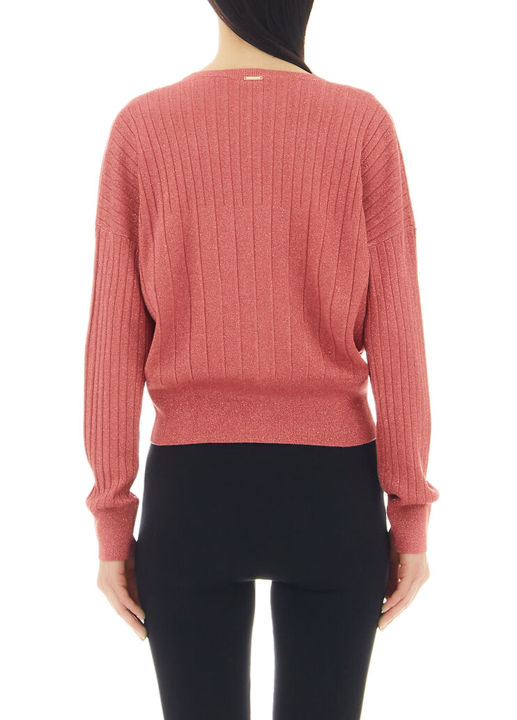 Cardigan en lurex® rose Liu Jo - large image number 1