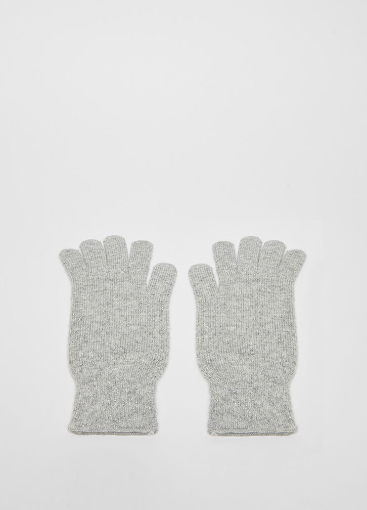 Gloves with logo and gemstones grey Liu Jo - large image number 1