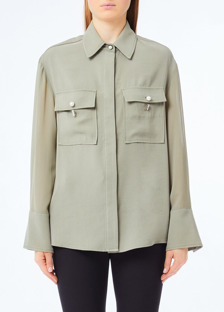 Gabardine overshirt jacket asparagus Liu Jo - medium