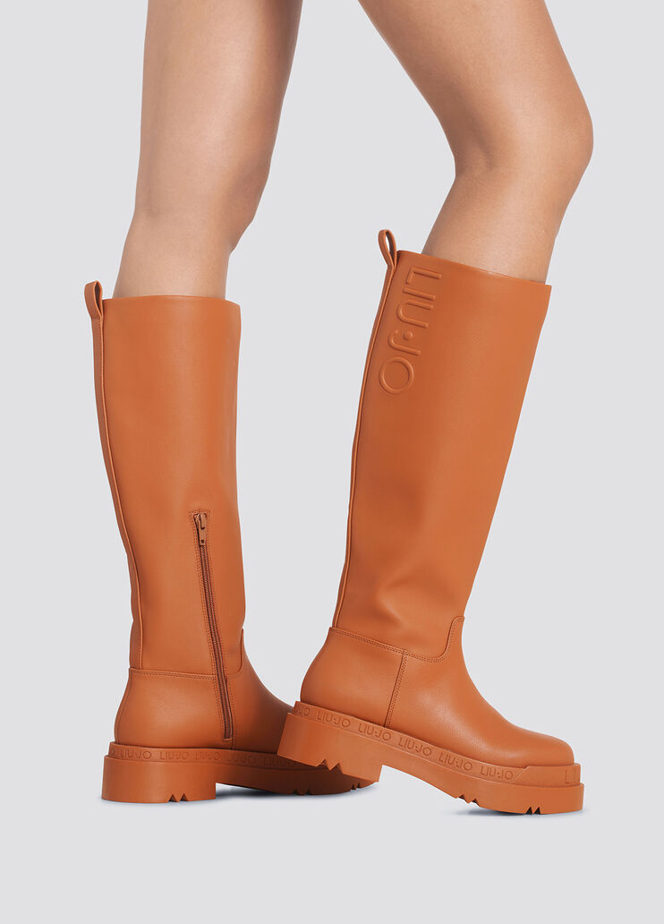 Botas altas con plataforma coñac Liu Jo - large image number 3 Botas altas con plataforma coñac Liu Jo - large image number 3