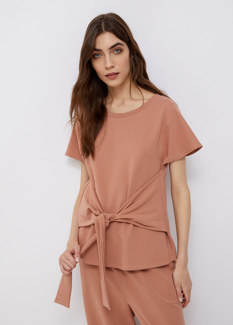 Sweat-T-Shirt mit Schleife Rosa Liu Jo - large image number 0 Sweat-T-Shirt mit Schleife Rosa Liu Jo - large image number 0