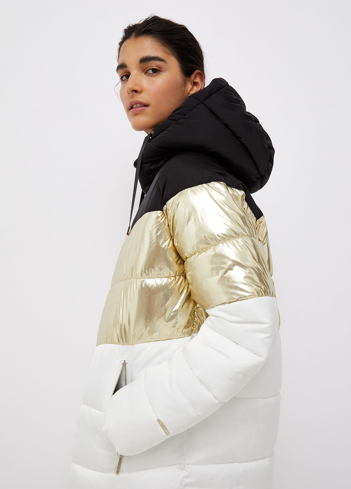 gold padded jacket