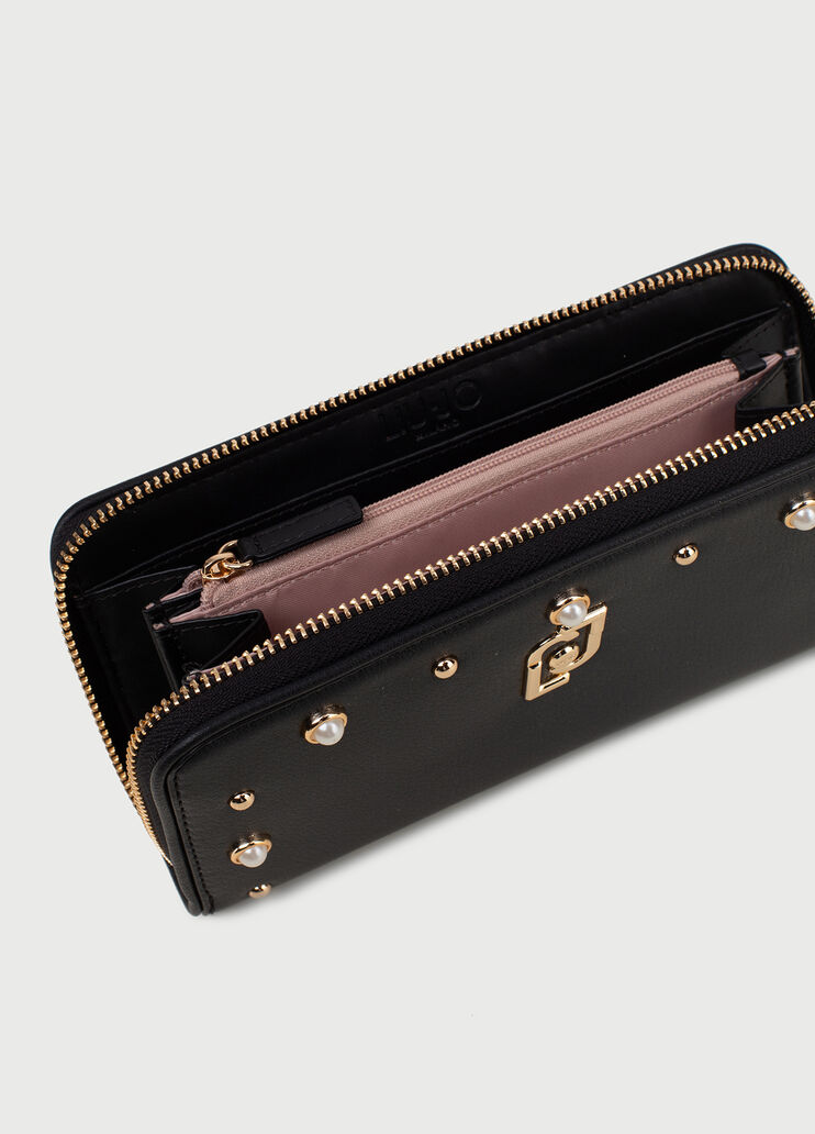 Large wallet with beads Black Liu Jo - large image number 3