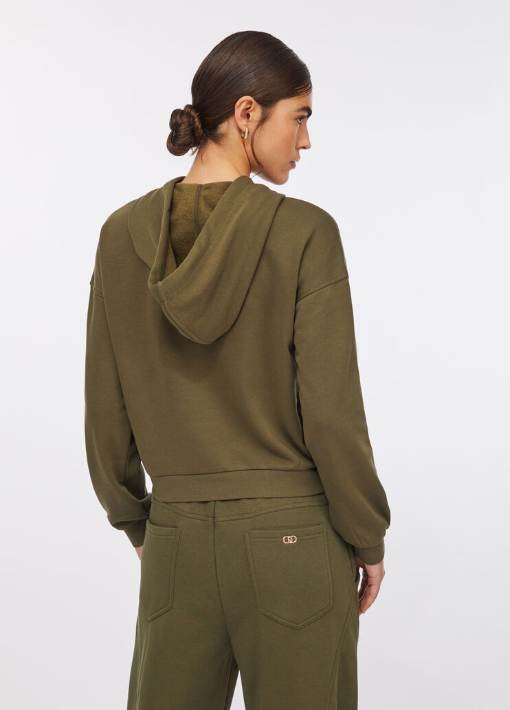 Liu Jo Better hooded sweatshirt olive green Liu Jo - large image number 1