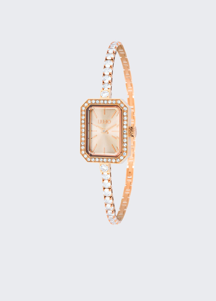 Steel watch with crystals pink Liu Jo - medium Steel watch with crystals pink Liu Jo - medium