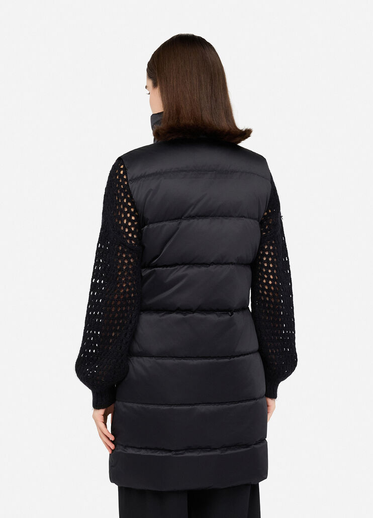 Doudoune sans manches longue noir Liu Jo - large image number 1 Doudoune sans manches longue noir Liu Jo - large image number 1