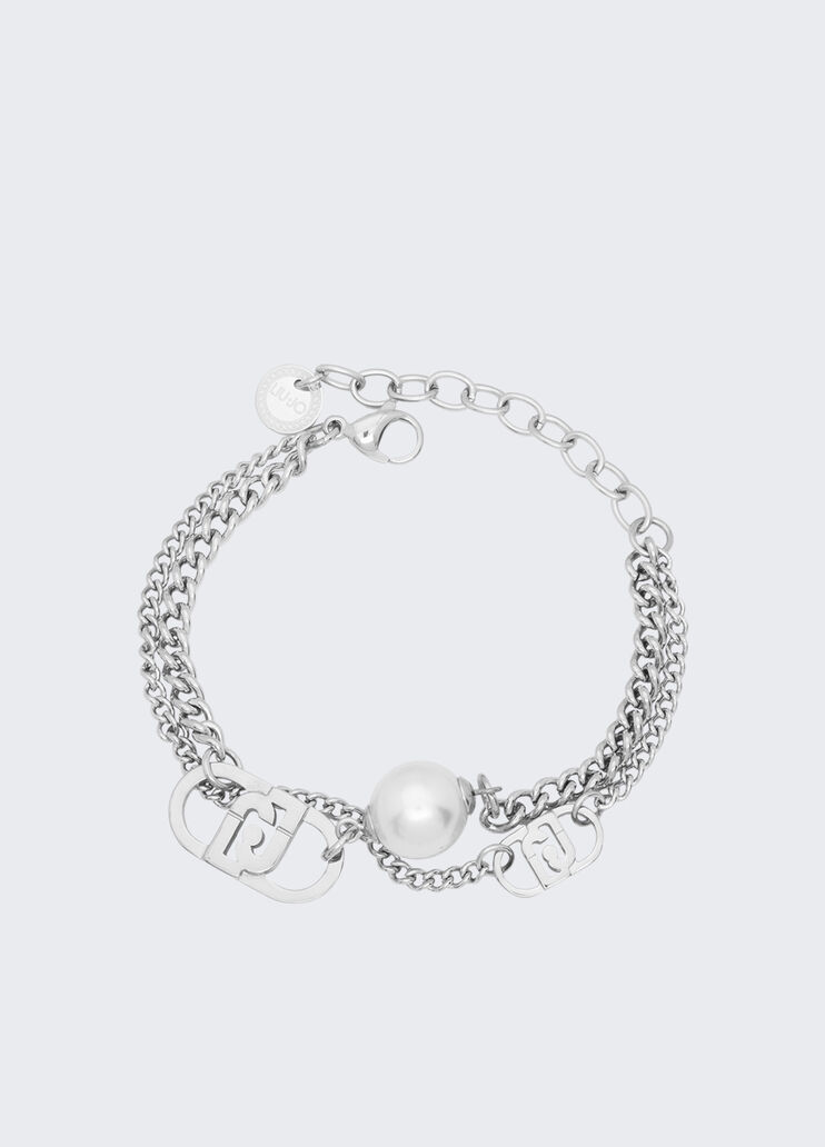 Multi-strand bracelet with pearl silver Liu Jo - medium Multi-strand bracelet with pearl silver Liu Jo - medium