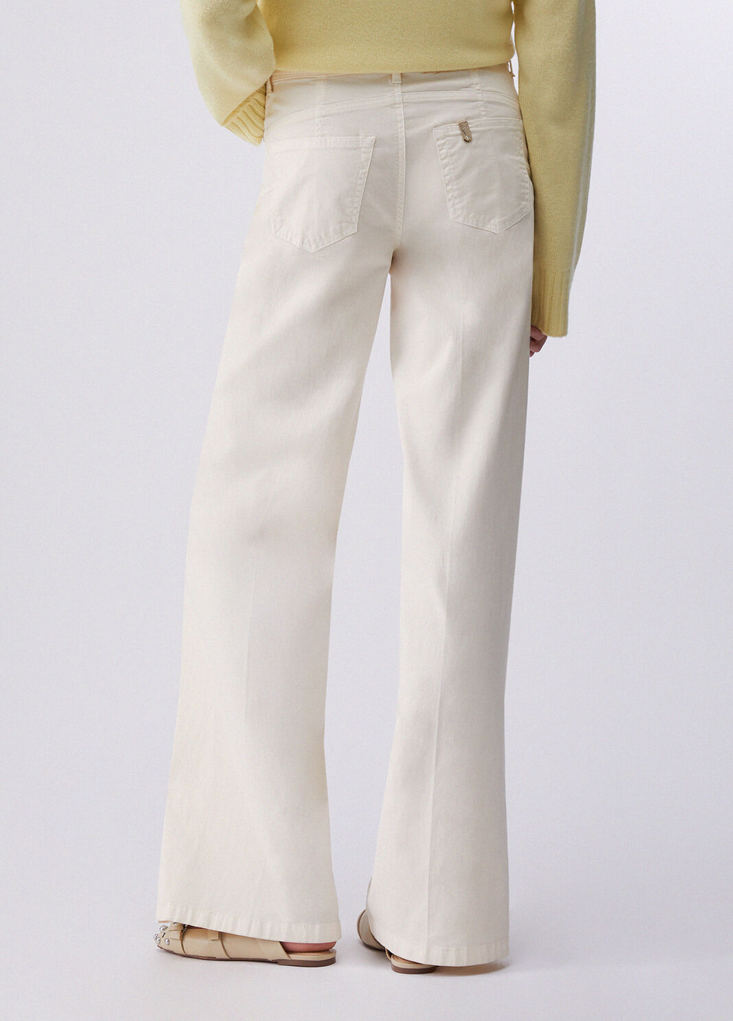 Flared trousers with belt cream Liu Jo - large image number 1