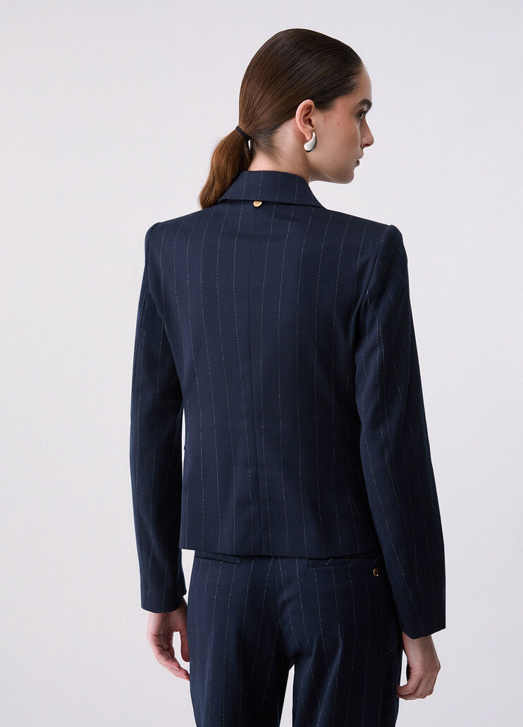 Pinstripe Double-Breasted Blazer blue pinstripe Liu Jo - medium