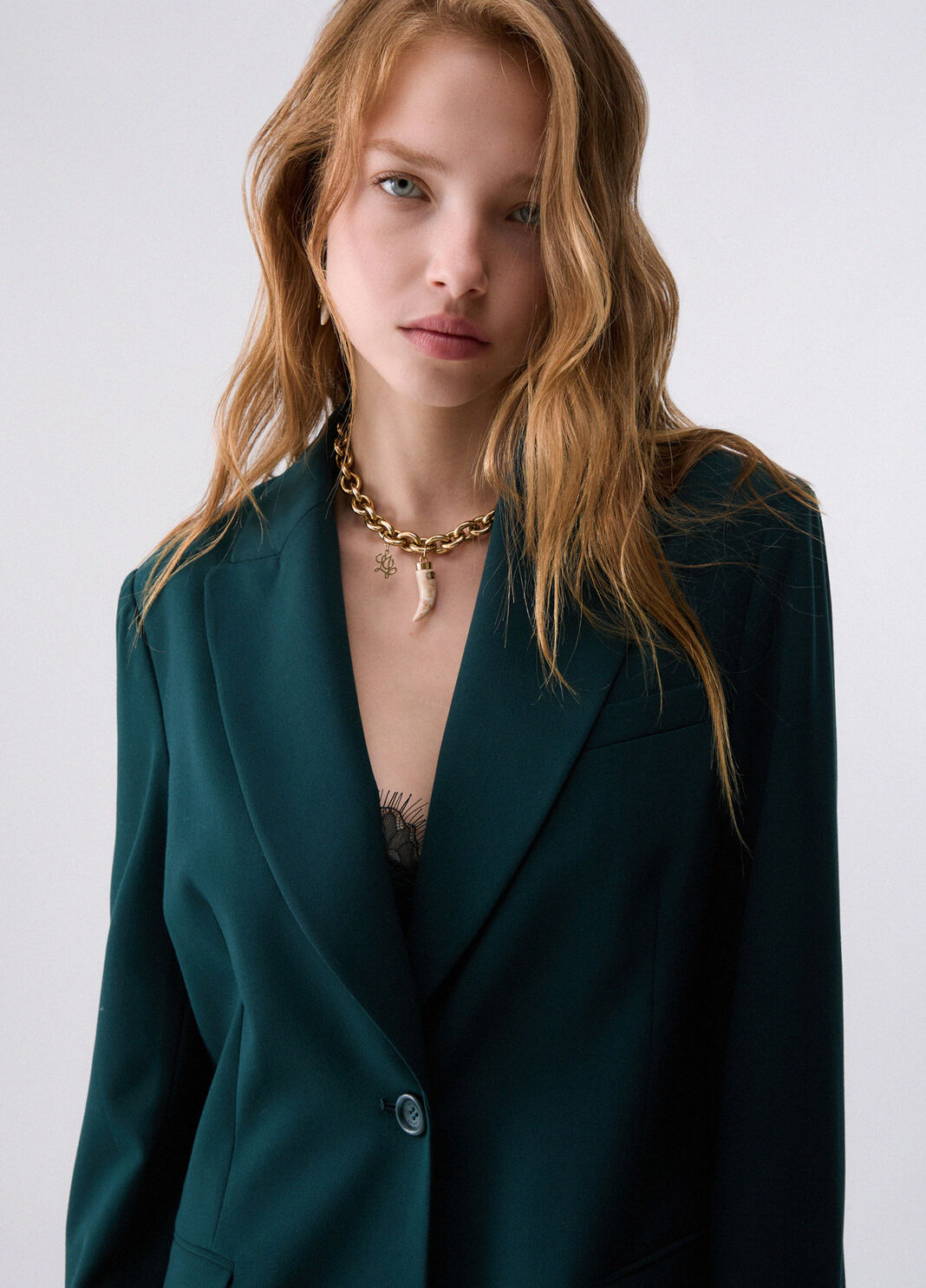 Blazer de franela verde Liu Jo - large image number 4