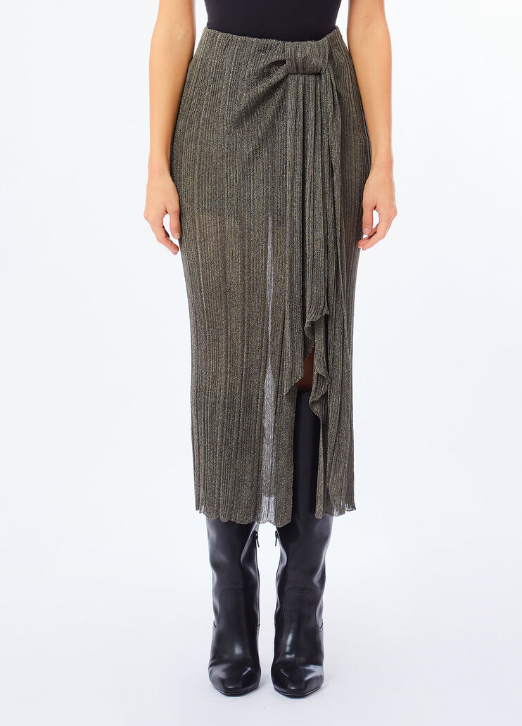 Falda de punto con lurex&reg; musgo Liu Jo - medium