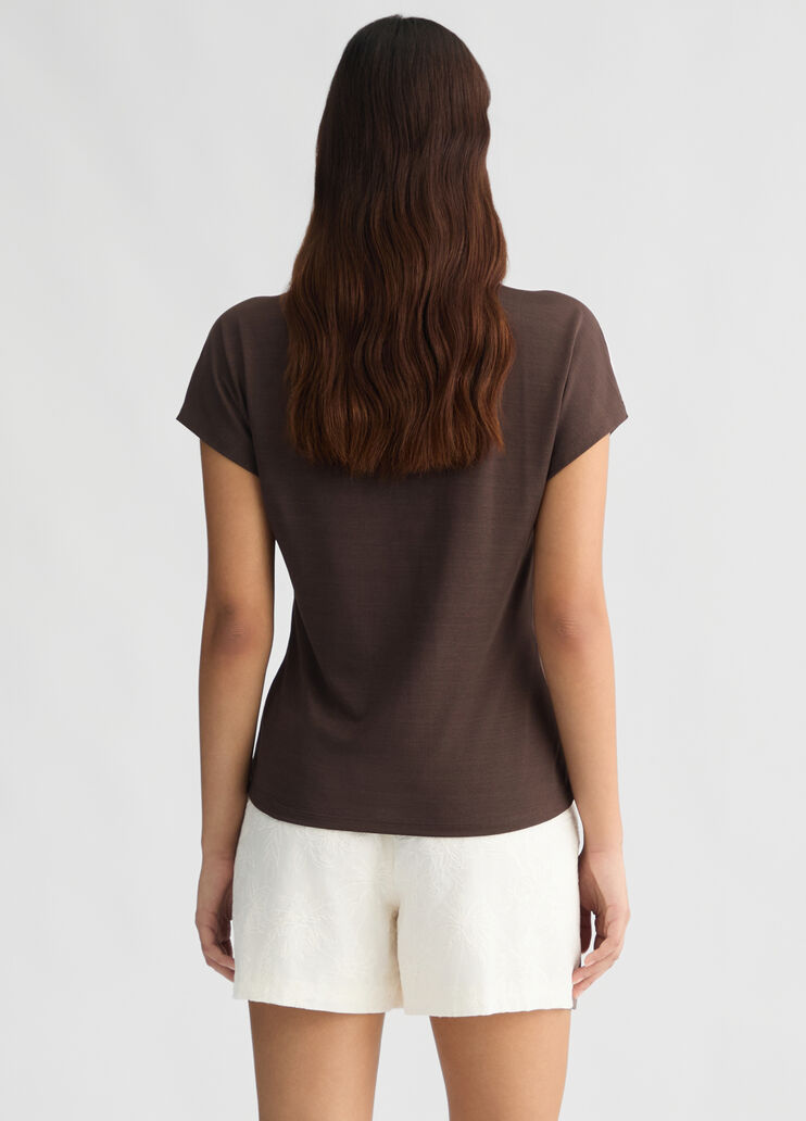 Piquet t-shirt brown Liu Jo - large image number 1 Piquet t-shirt brown Liu Jo - large image number 1