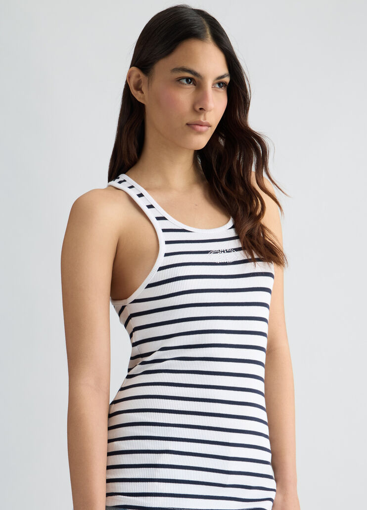 White striped top white/blue Liu Jo - large image number 3 White striped top white/blue Liu Jo - large image number 3